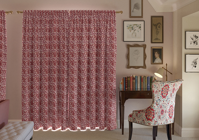 Leaf Vine, Rouge - Made to Measure Curtains - Image 7